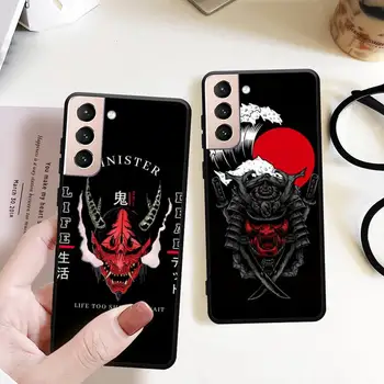 японская маска самурая Чехол Для Телефона Samsung S22 S21 S20 ultra pro plus S10 S9 S8 Примечание 20 10 Ультра Чехлы-Бамперы для телефонов