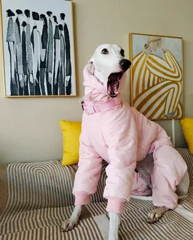 Итальянский маленький Гикори Уиппет Hickory slim dog зимняя супер толстая четырехногая модная теплая одежда для собак с хлопковой подкладкой