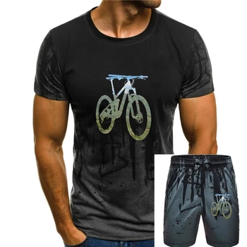 Мужская футболка, футболки для горных велосипедов, коллекция Mountain And Sky MTB, стильные футболки с короткими рукавами, одежда из 100% хлопка с принтом